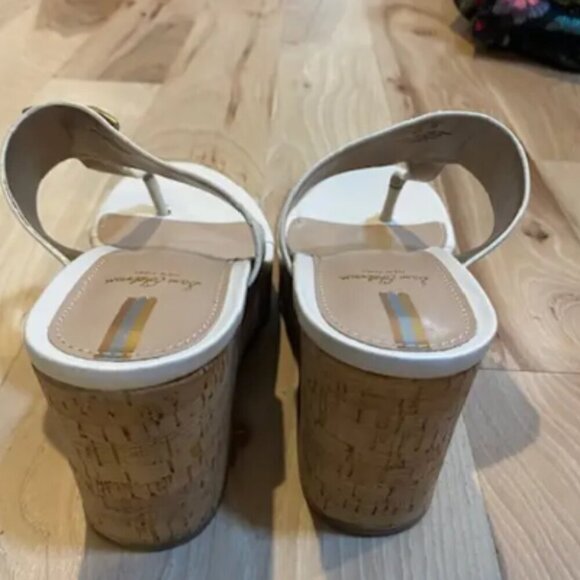 Sam Edelman Genuine Leather Cork Wedge Platform Sandal - Picture 2 of 8